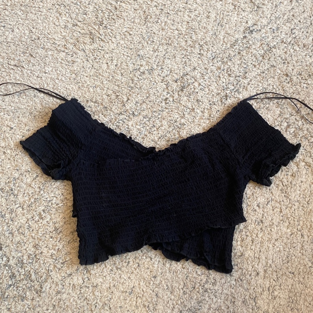 Black stretch crop top SIZE M